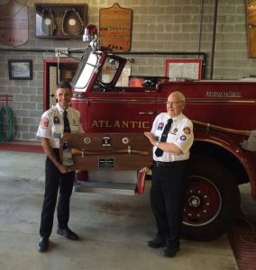 Atlantic Fire Chief Mark McNees (left) and Gene Freese (AFD photo)
